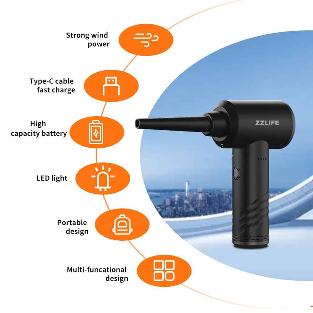 ZZLIFE Soplador de Aire Comprimido, Soplador de Aire - Imagen 10