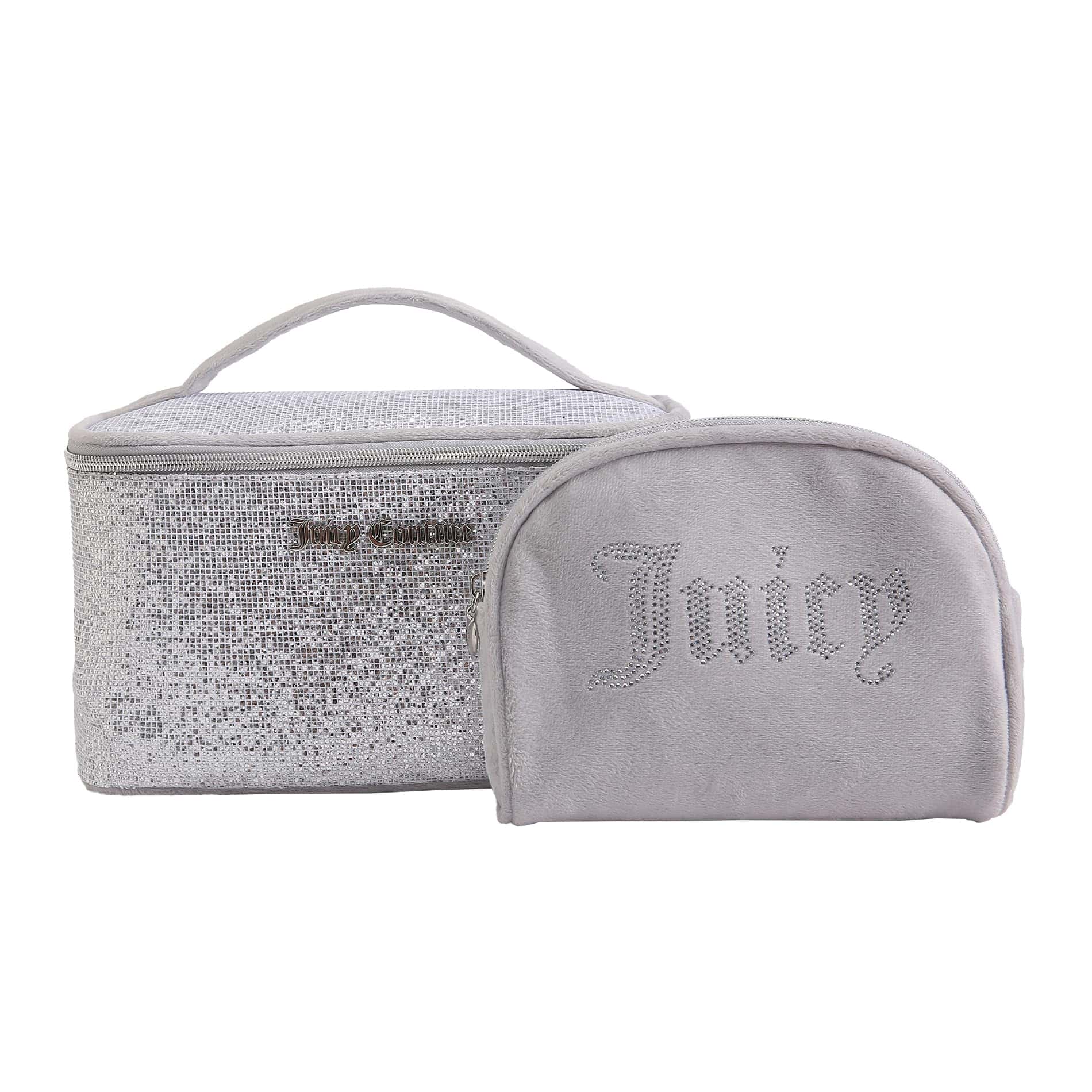 Set Juicy Couture Glitter Plateado y Velour Terry Train Duo