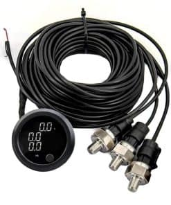 Medidor de presión de aire de tres pantallas -Blanco