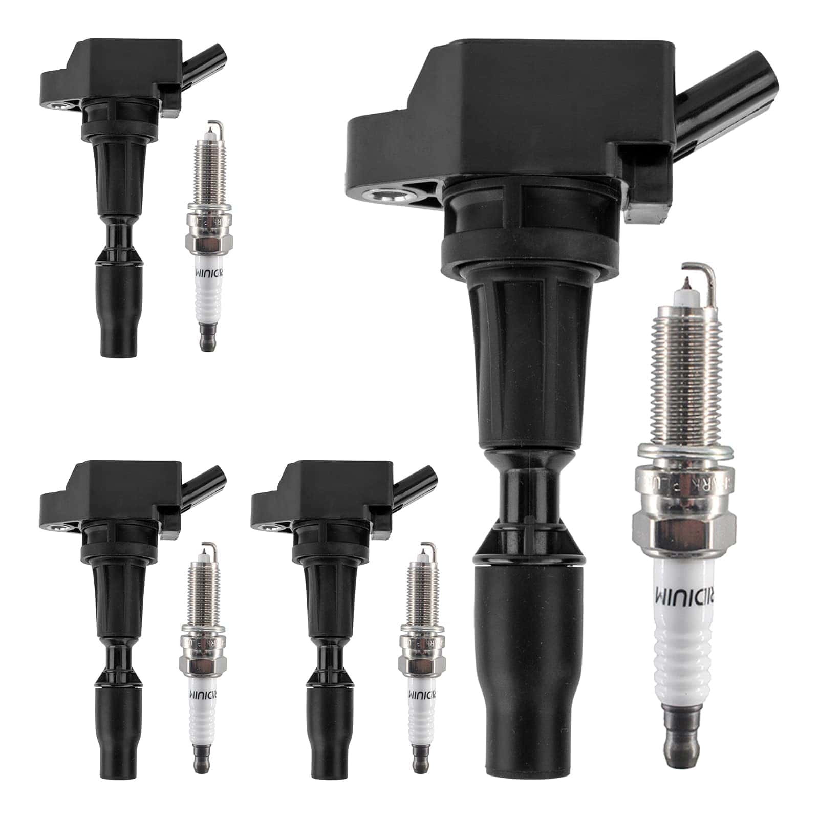 Paquete de 4 Bobinas de Encendido UF764 y Bujías de Iridio