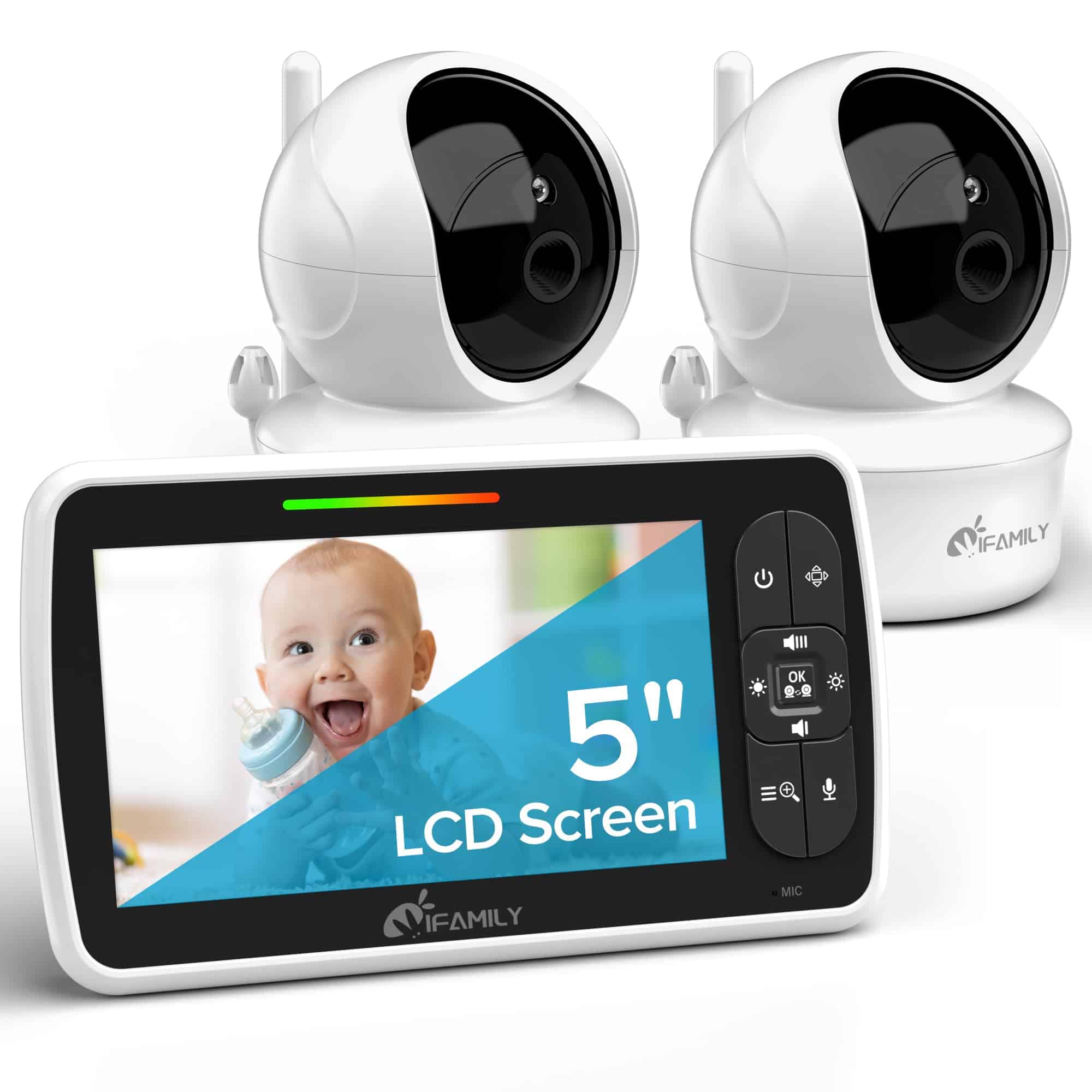Monitor de Bebé iFamily con 2 Cámaras | Monitor de Bebé de