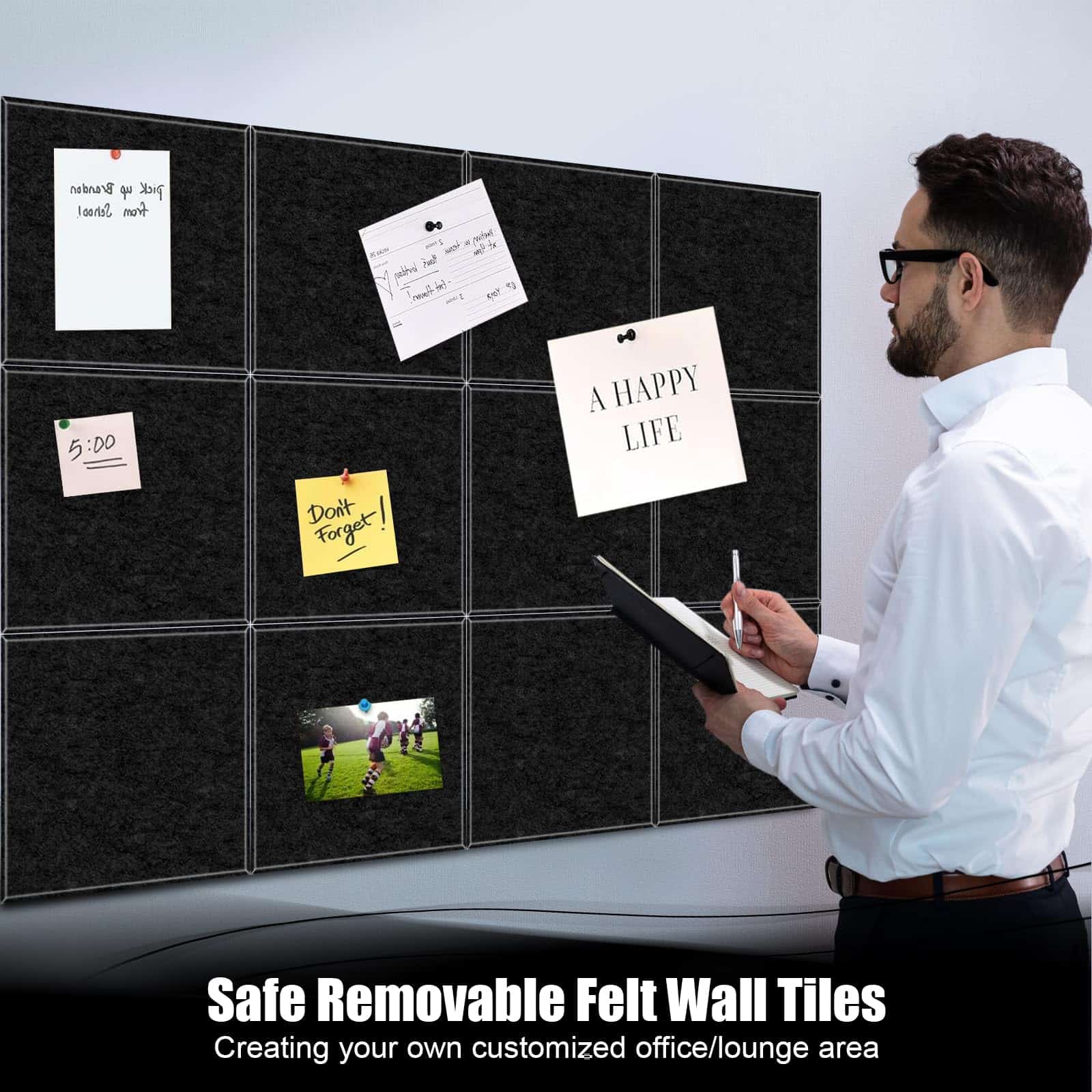 Panel Acústico Insonorización de Pared 12"X12"X0.4" Panel - Imagen 3