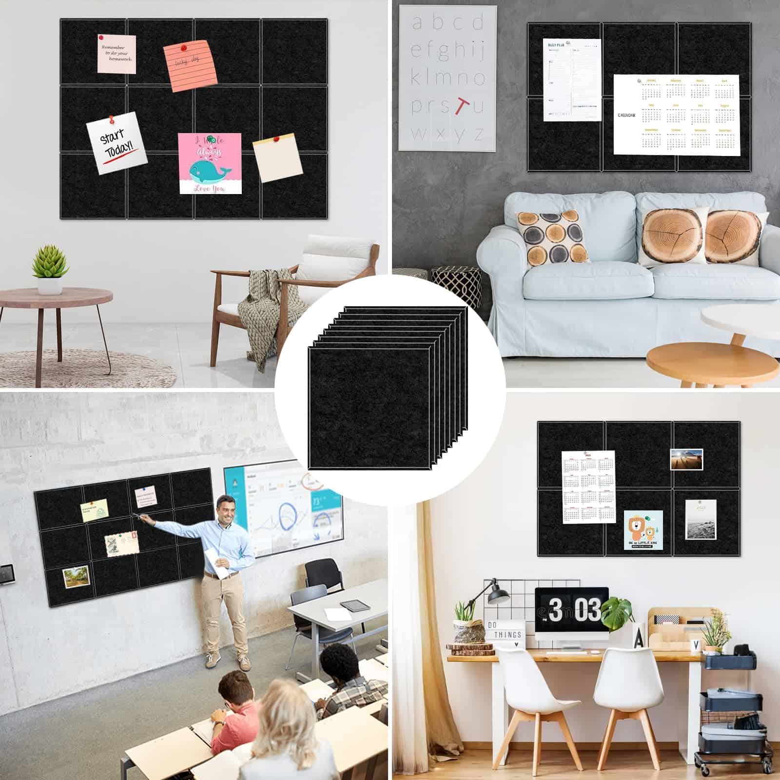 Panel Acústico Insonorización de Pared 12"X12"X0.4" Panel - Imagen 8