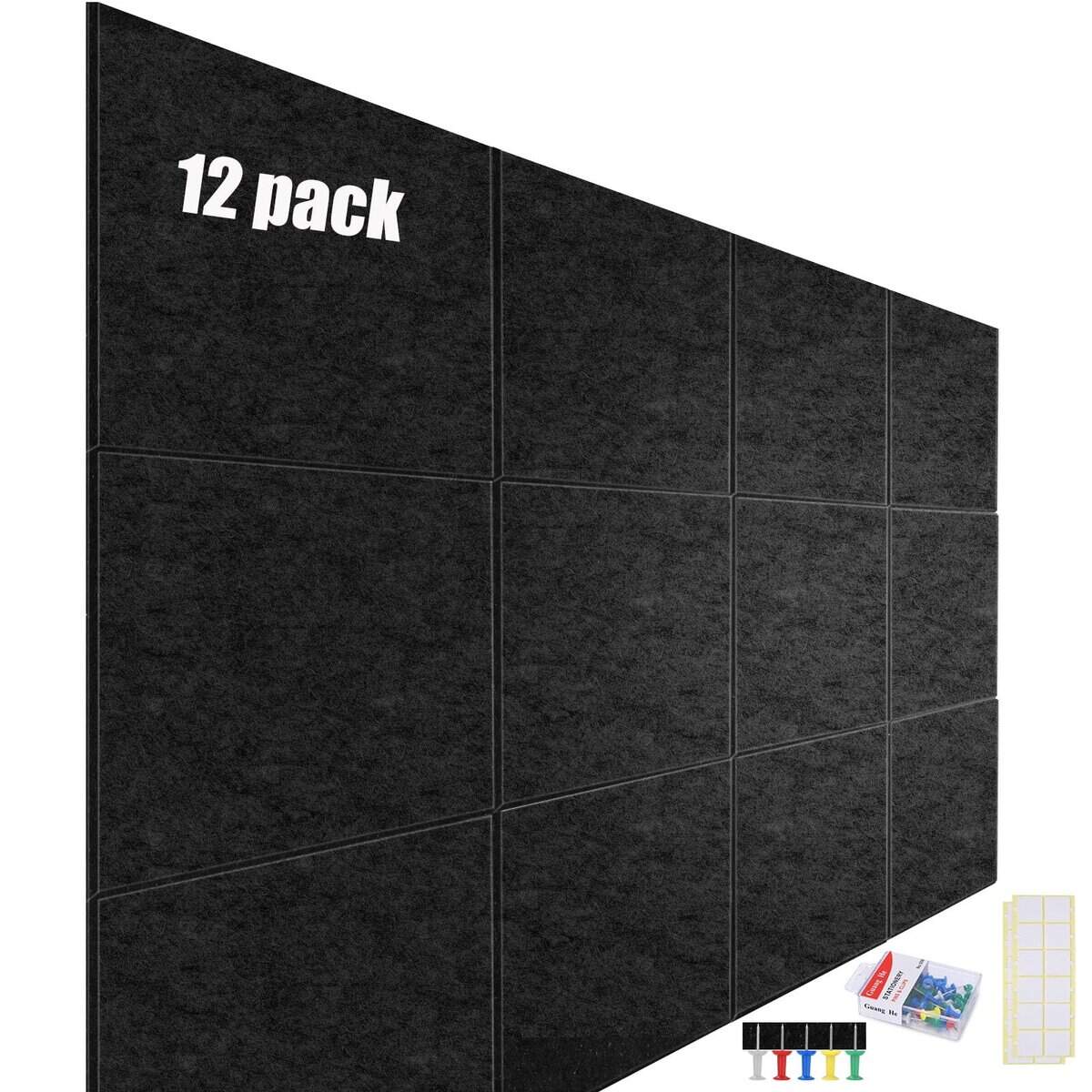 Panel Acústico Insonorización de Pared 12"X12"X0.4" Panel