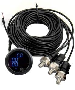 Medidor de presión de aire de tres pantallas -Azul