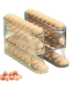 Dervyxious 2PCS Organizador Apilable de Huevos para