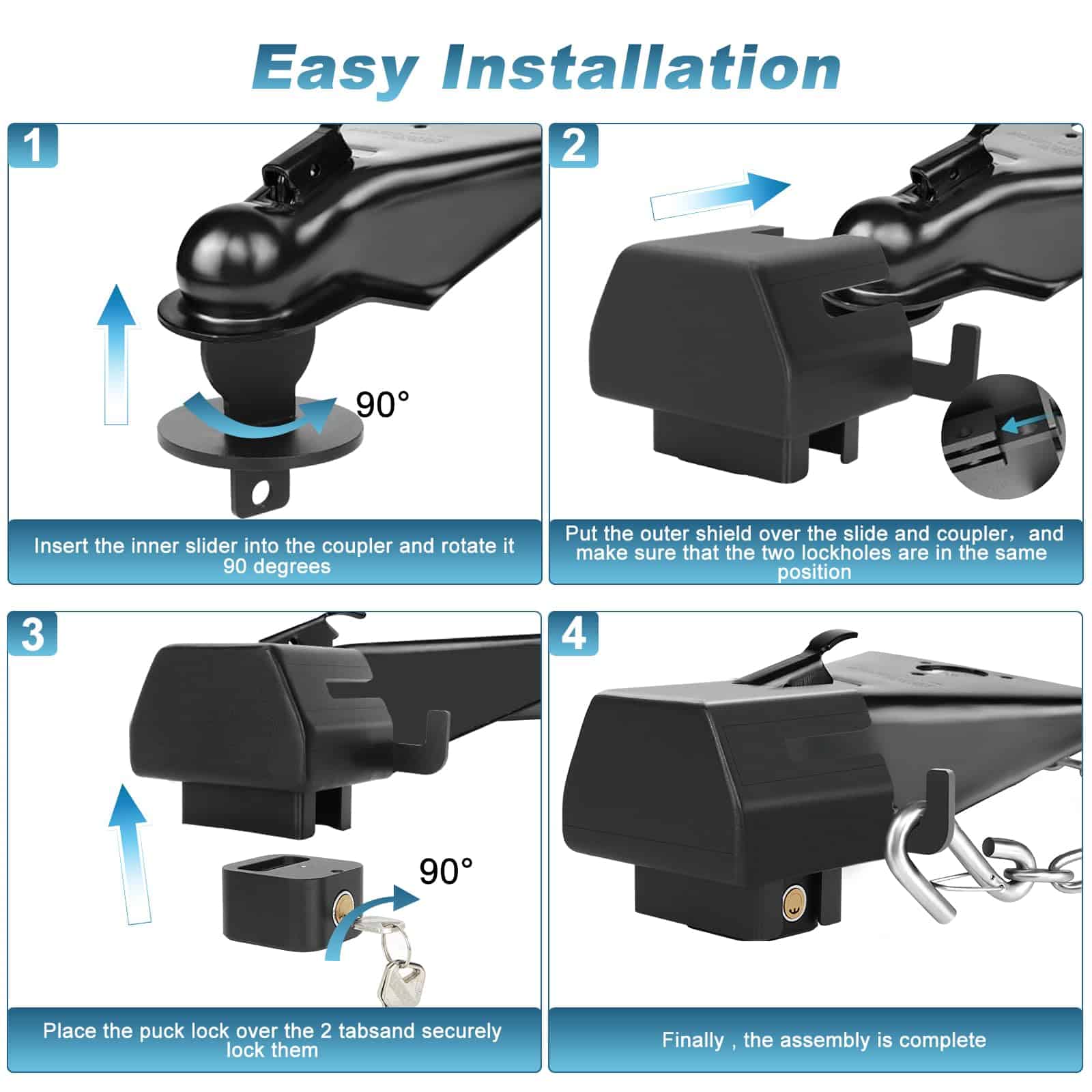 Bloqueo antirrobo para enganche de remolque DICATTE, - Imagen 6