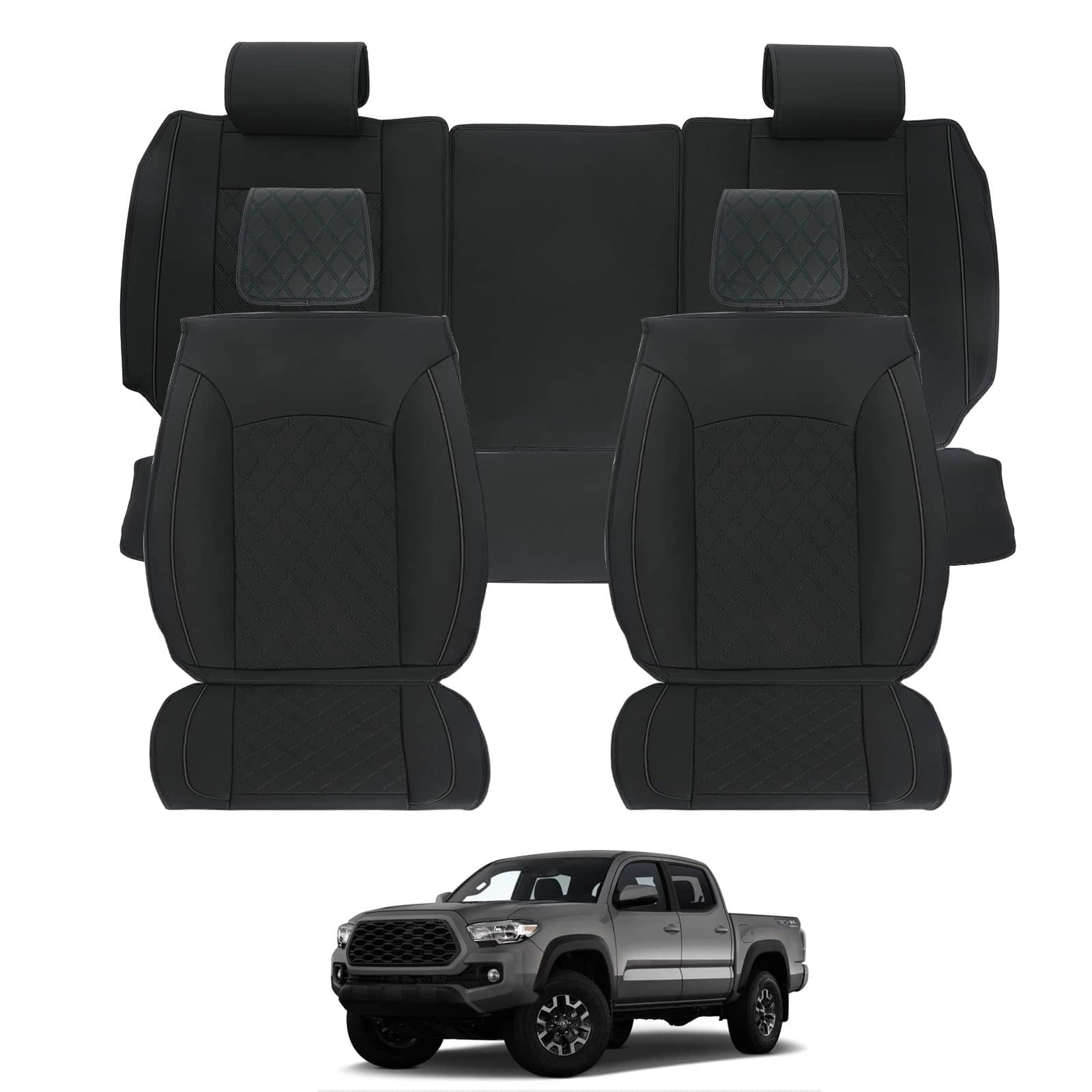 Fundas de Asiento de Cuero ROCCS para -Negro