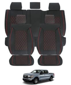 Fundas de Asiento de Cuero ROCCS Compatible con Ford F150