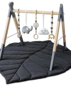 Gimnasio de Juegos para Bebés de Madera con Alfombra, Marco