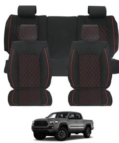 Fundas de Asiento de Cuero ROCCS para -Rojo