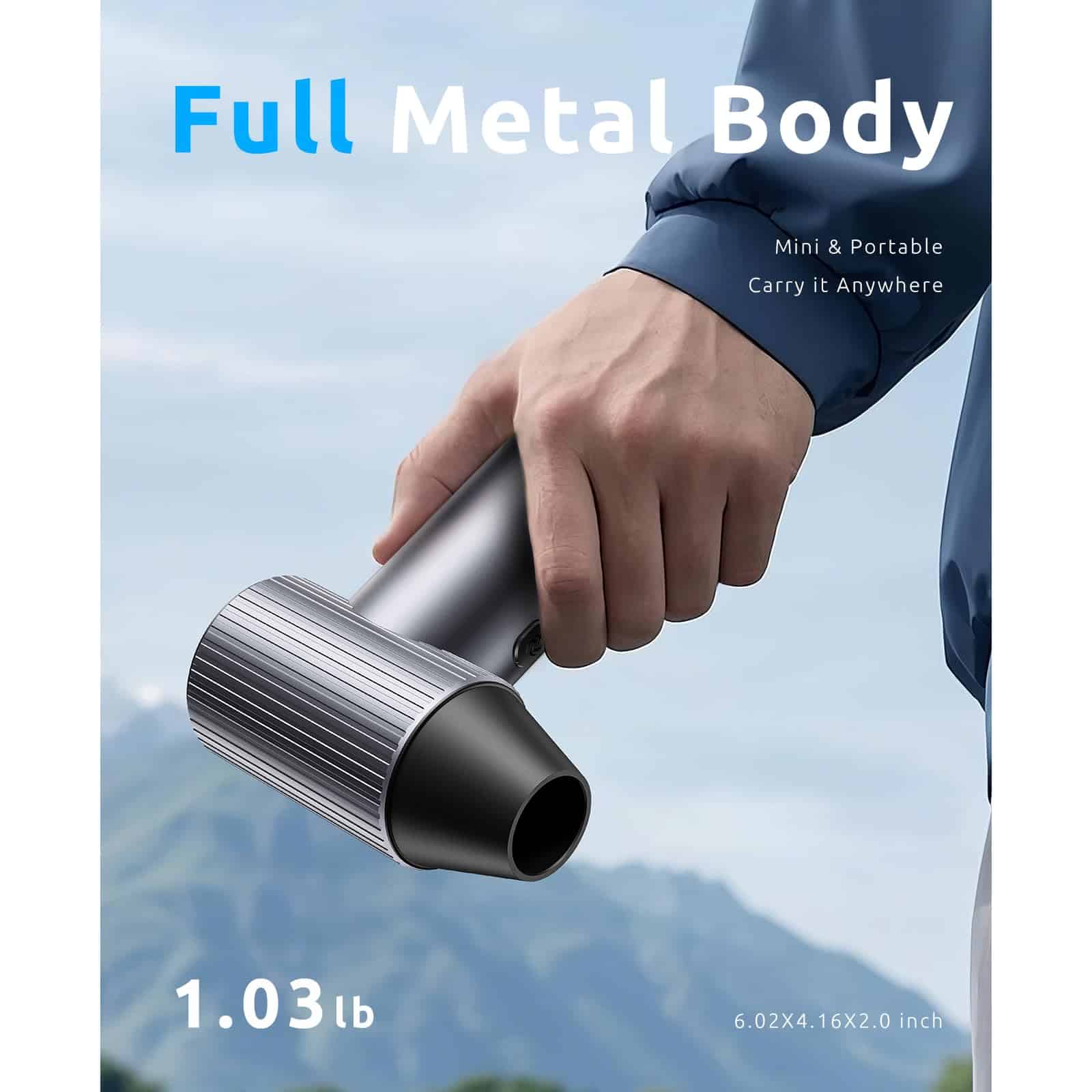 Soplador de aire eléctrico COSANO Full-Metal Jet Dry Mini - Imagen 5