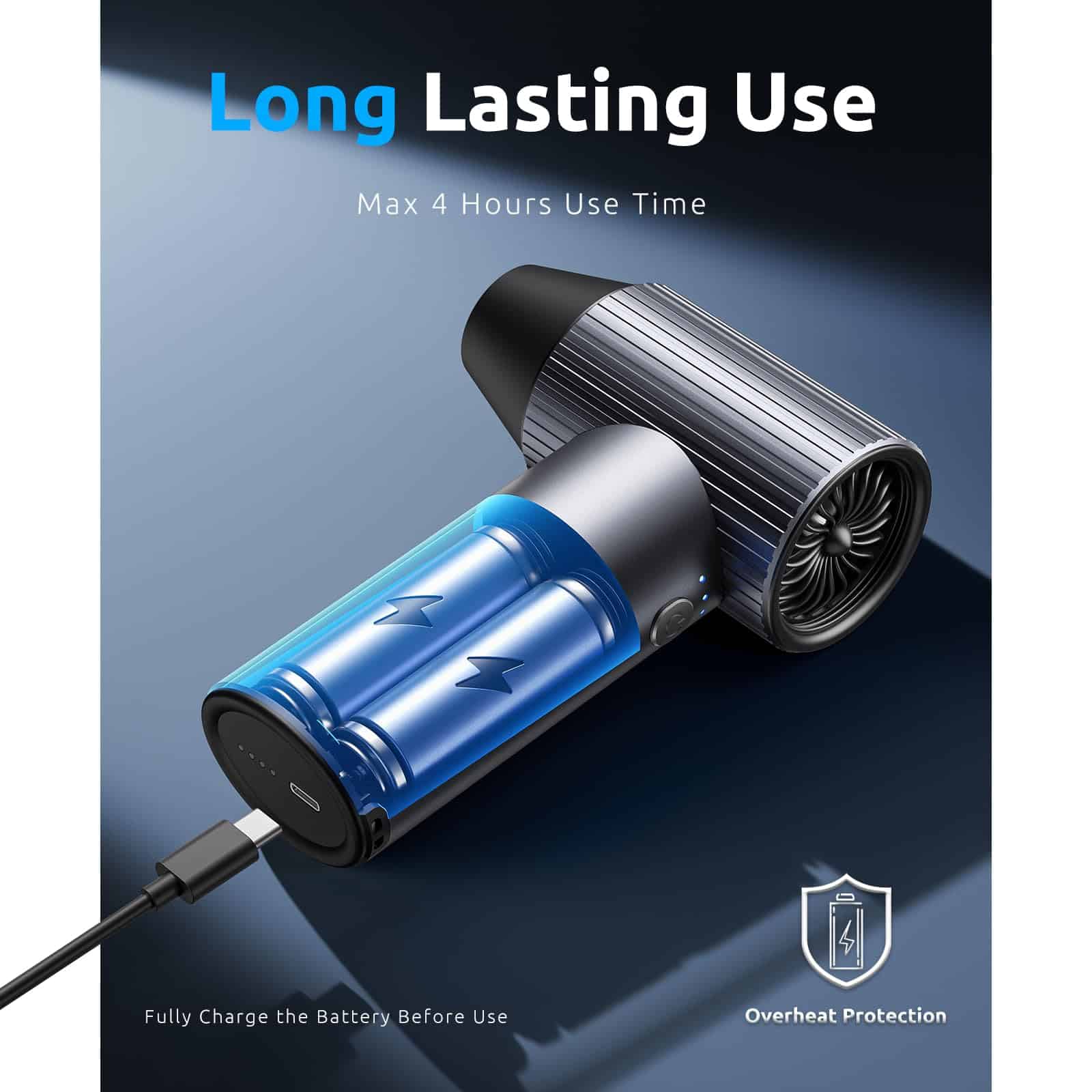 Soplador de aire eléctrico COSANO Full-Metal Jet Dry Mini - Imagen 9