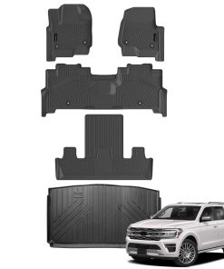 Juego de alfombrillas para piso y maletero AUXKO para Ford