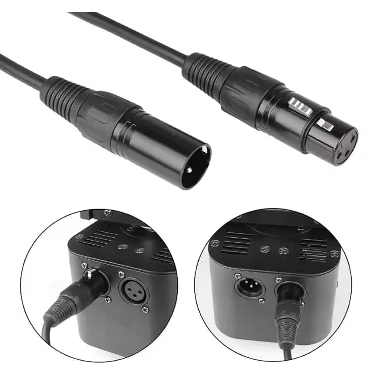 Cables DMX PDGTOP, Paquete de 10, 3.2 pies (0.98 m), 3 Pin - Imagen 5