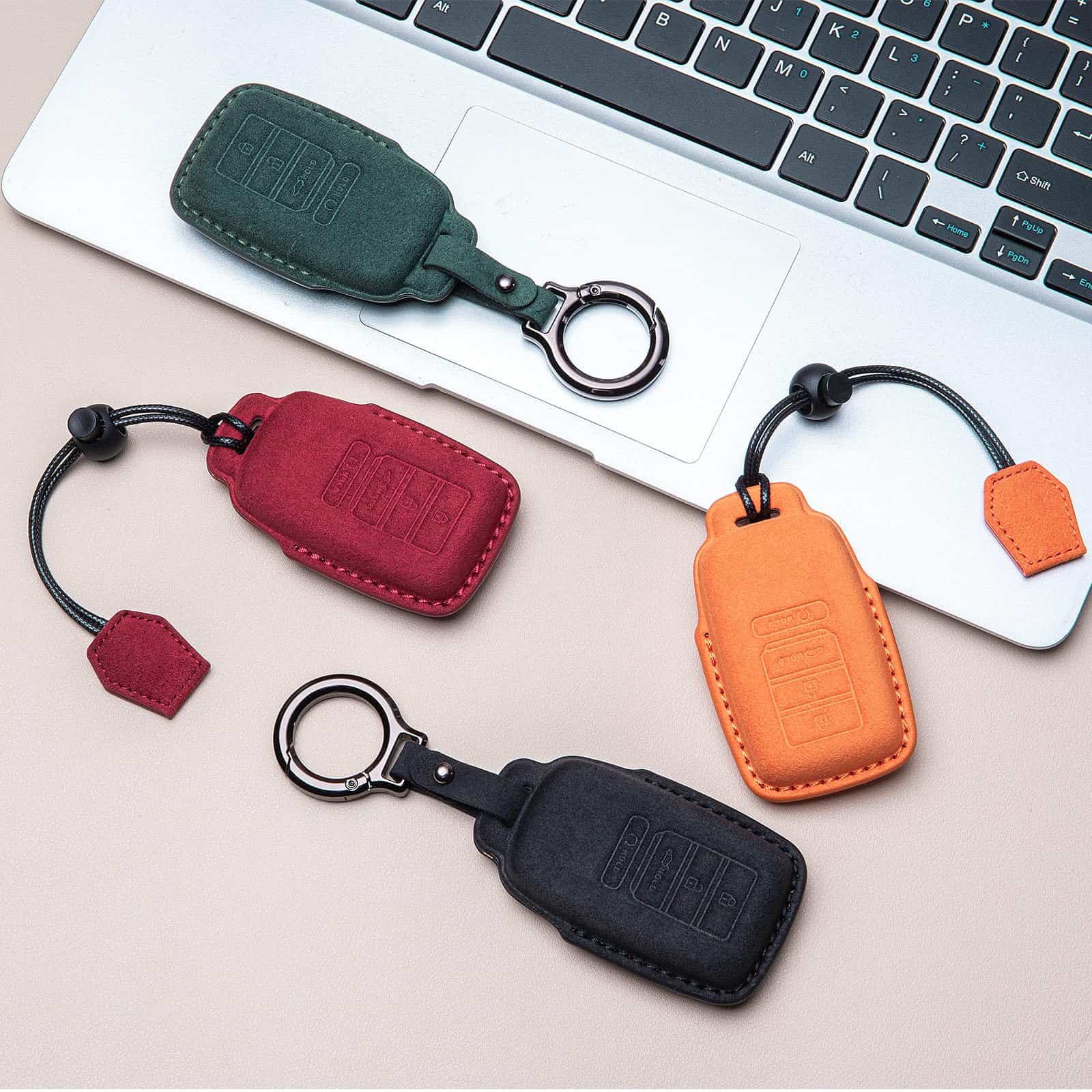 CUIBUKUG Funda de Cuero Genuino para Llavero, Compatible - Imagen 8