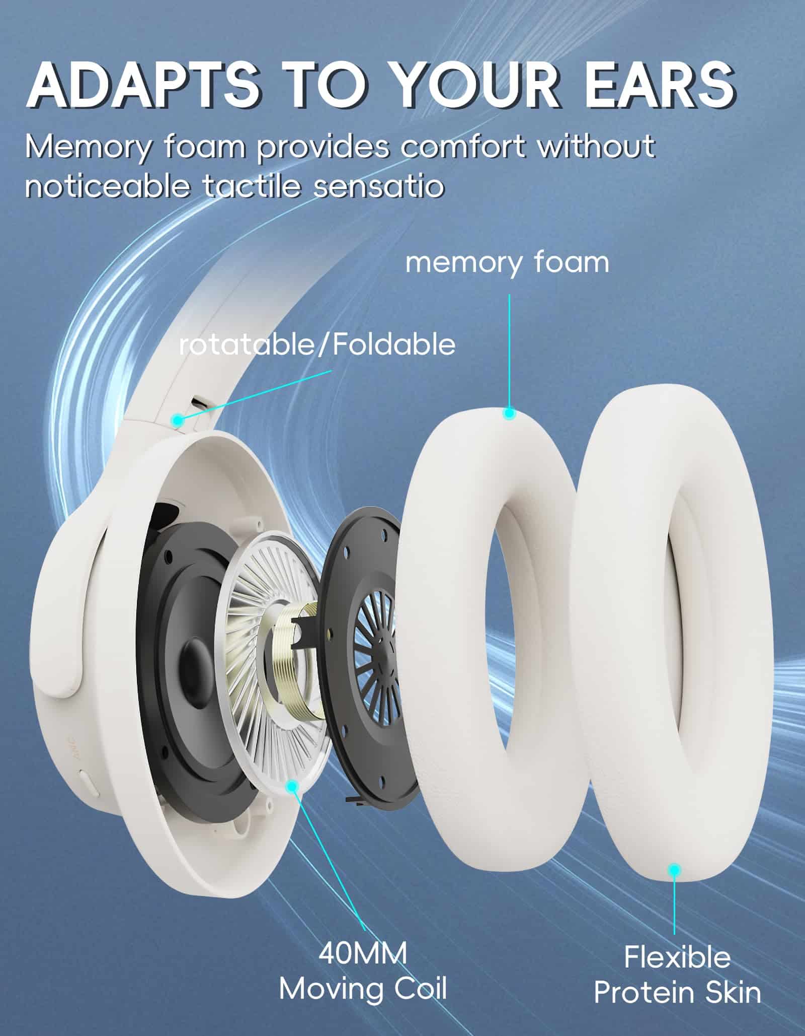 Audífonos inalámbricos over-ear con cancelación de ruido - Imagen 6