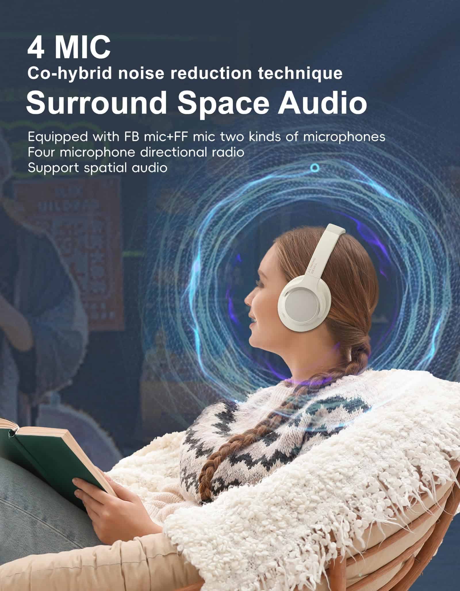 Audífonos inalámbricos over-ear con cancelación de ruido - Imagen 7