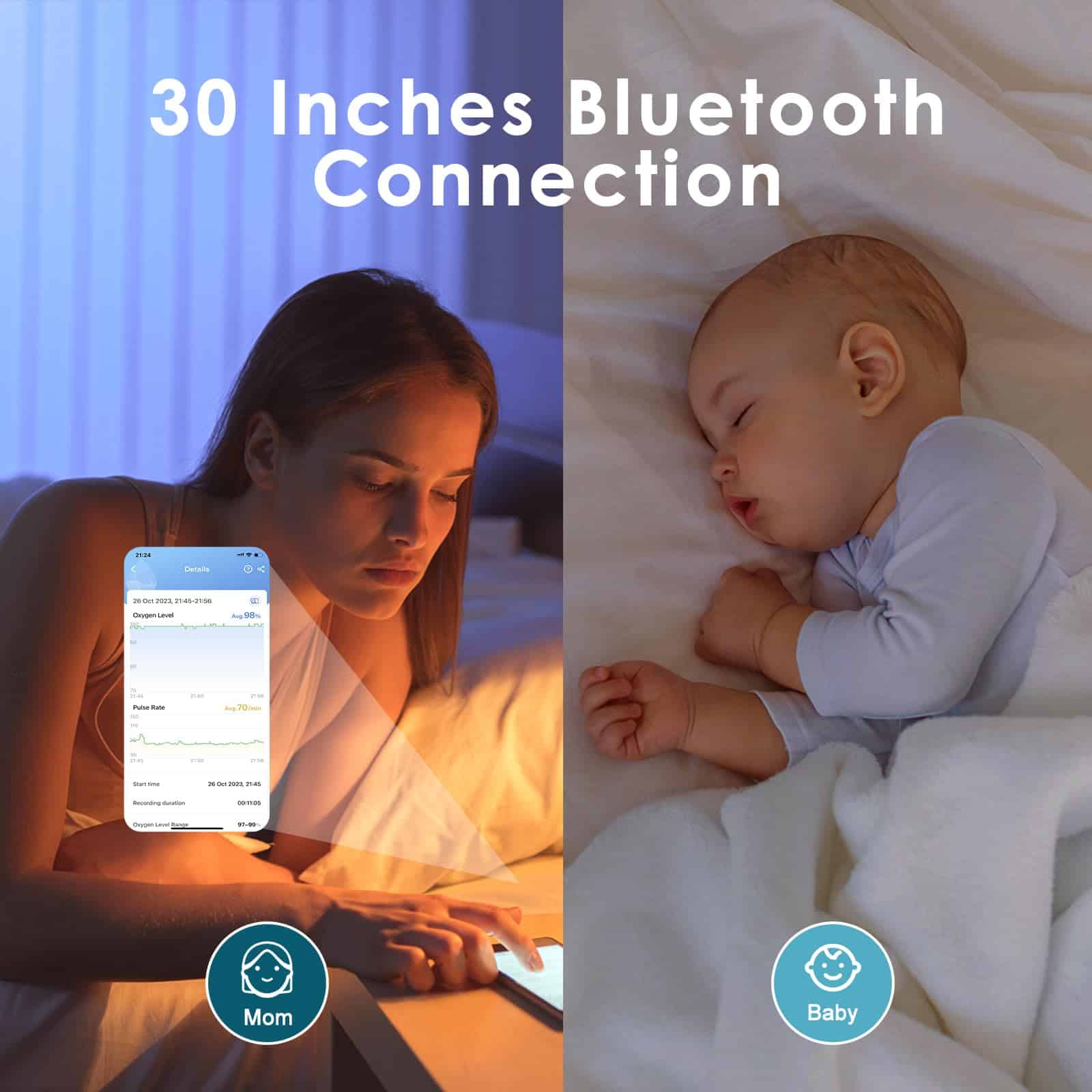 Monitor de Oxígeno para Bebés con Aplicación Bluetooth, - Imagen 5