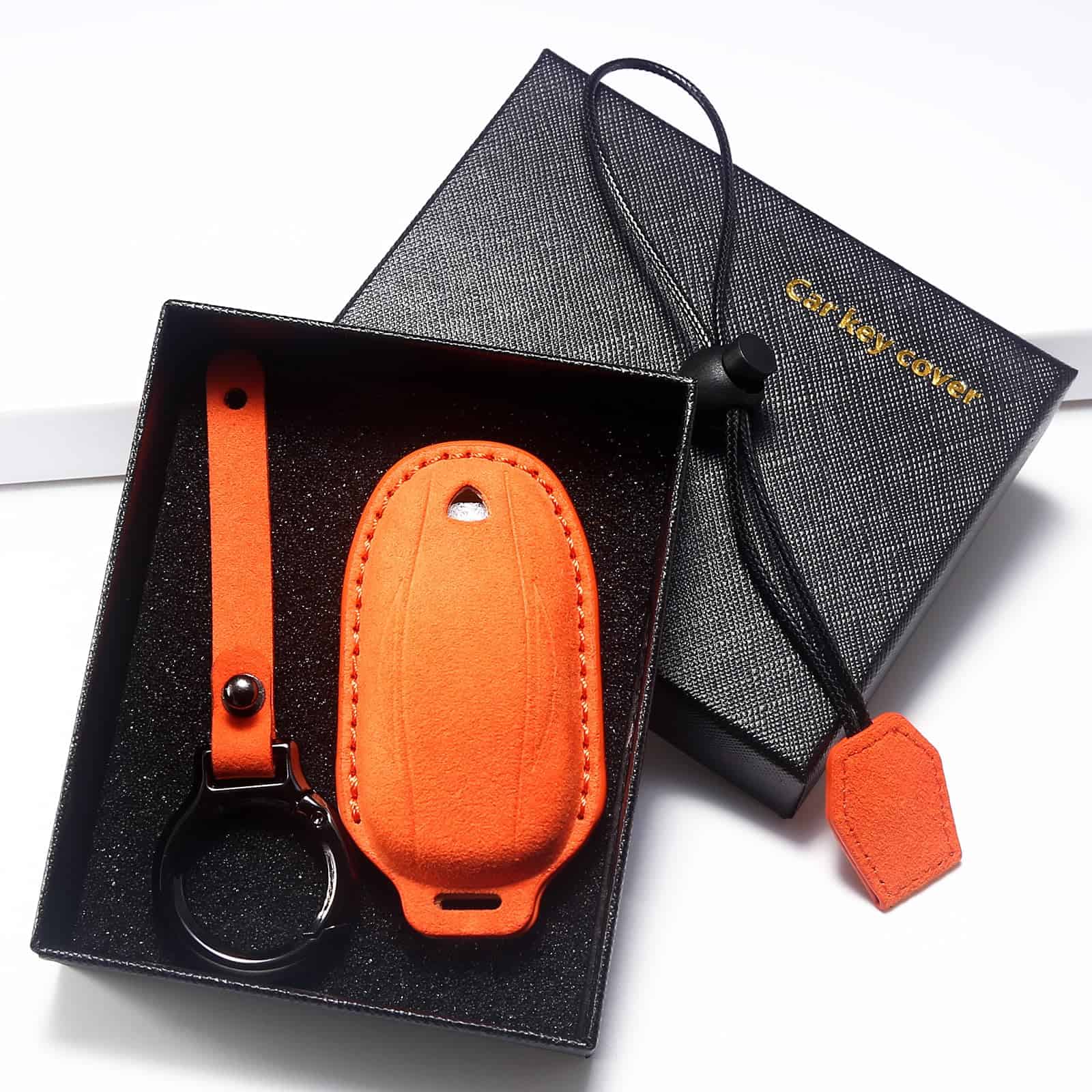 CUBIERTA DE CUERO GENUINO CUIBUKUG para Llave Fob de Tesla - Imagen 3