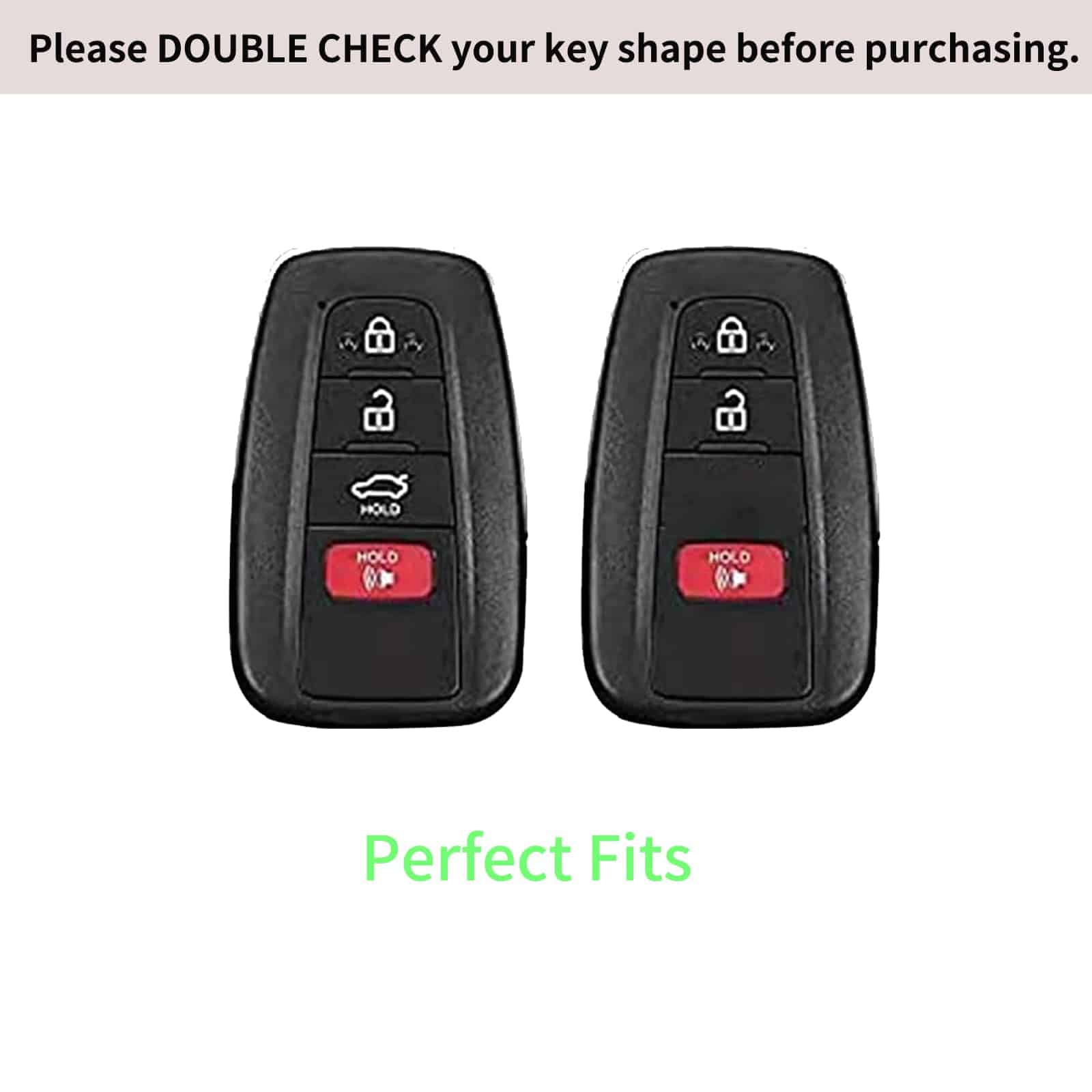 CUBIERTA DE LLAVE DE CUERO GENUINO CUIBUKUG para Toyota, - Imagen 4