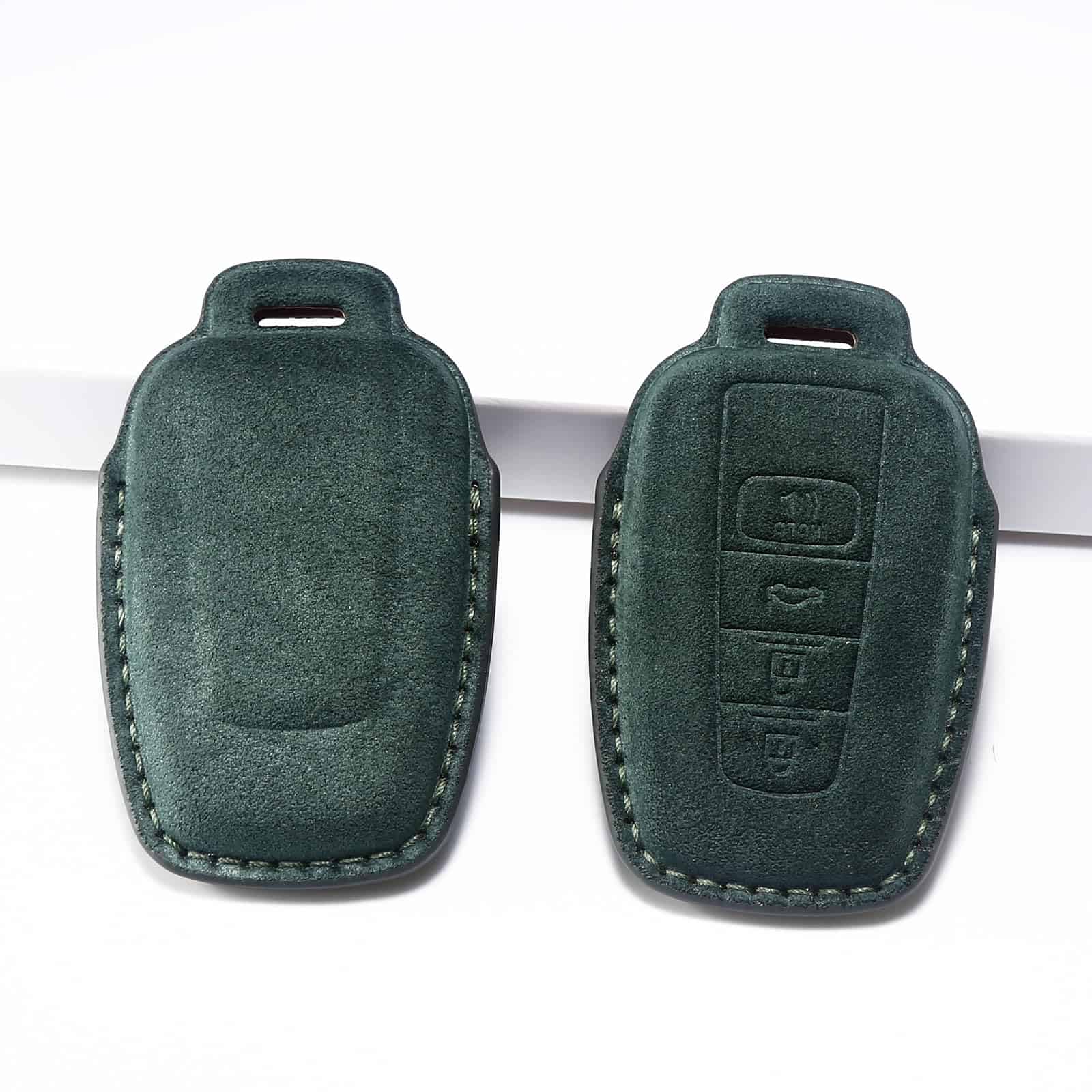 CUBIERTA DE LLAVE DE CUERO GENUINO CUIBUKUG para Toyota, - Imagen 6