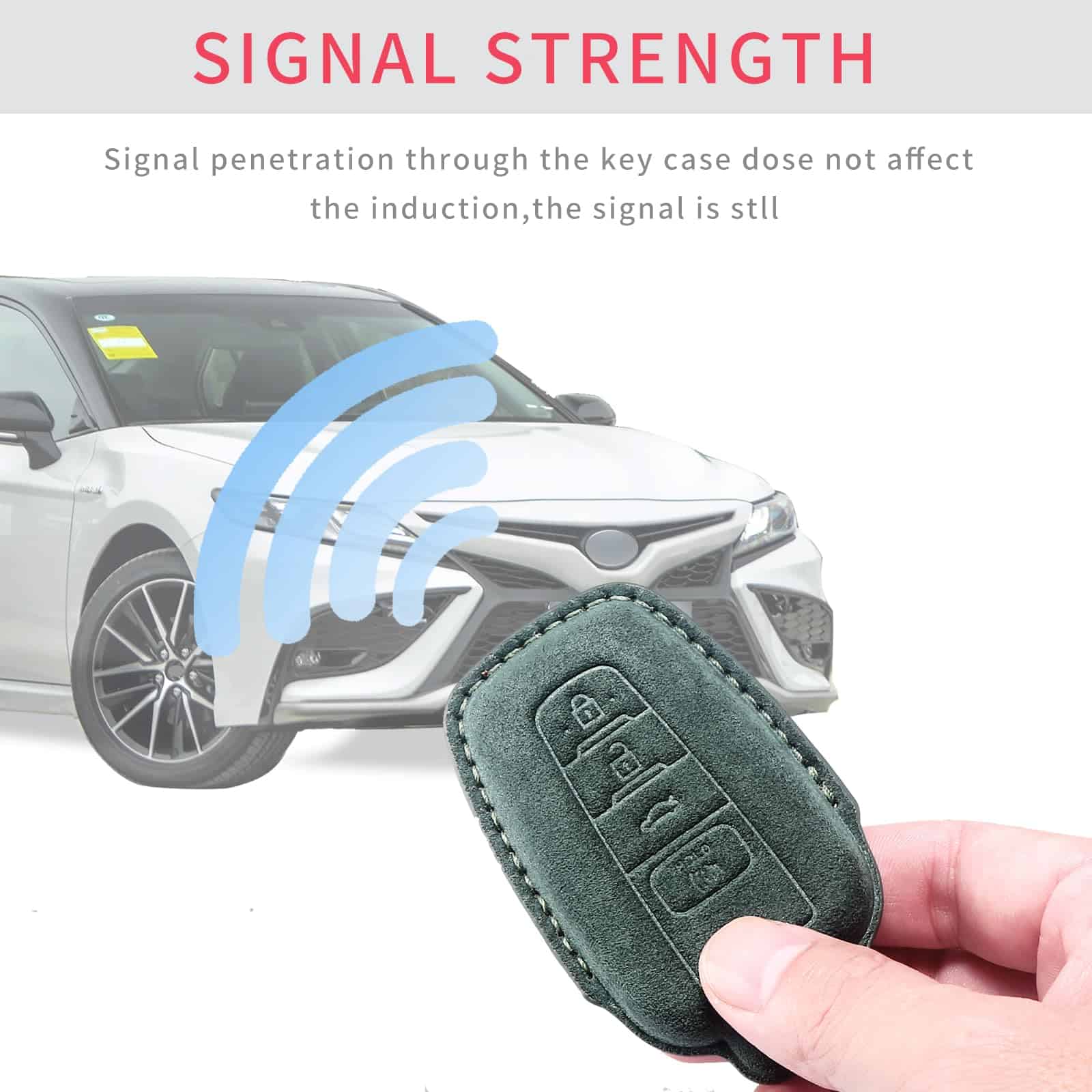 CUBIERTA DE LLAVE DE CUERO GENUINO CUIBUKUG para Toyota, - Imagen 7