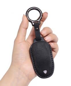 CUIBUKUG para Funda de Llave de Cuero Genuino de Tesla