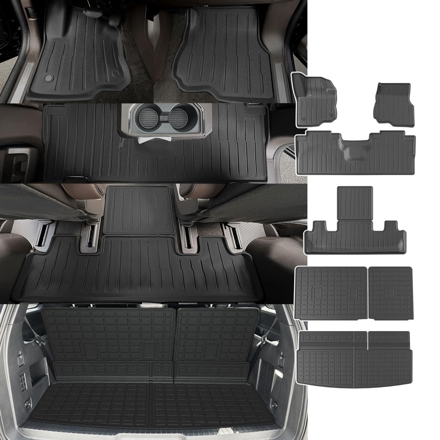 Tapete de piso de 7 asientos compatible con Ford Expedition