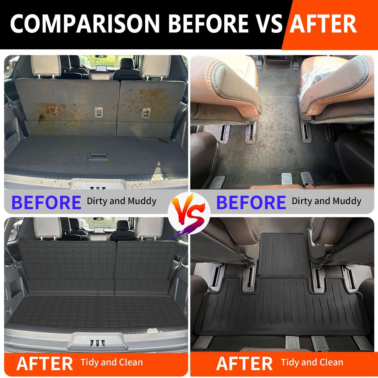 Tapete de piso de 7 asientos compatible con Ford Expedition - Imagen 4