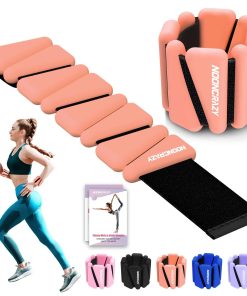 Pulseras de pesos de muñeca y tobillo de 2 lb para mujeres,