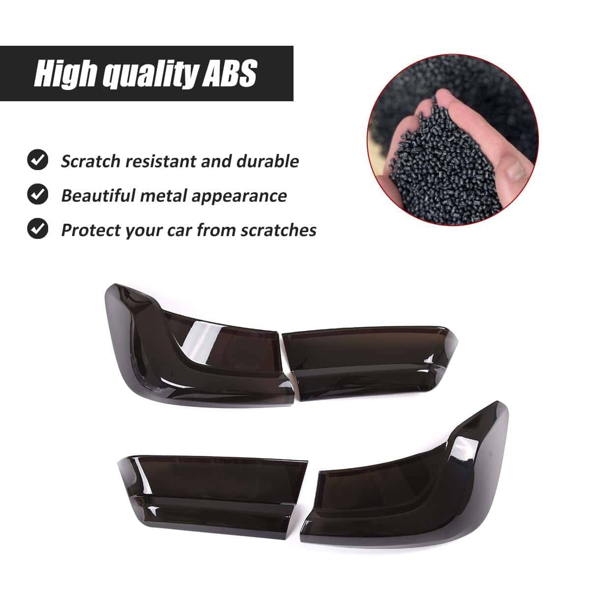 JONKOKO Cubierta de protección de luz trasera ABS negra - Imagen 6