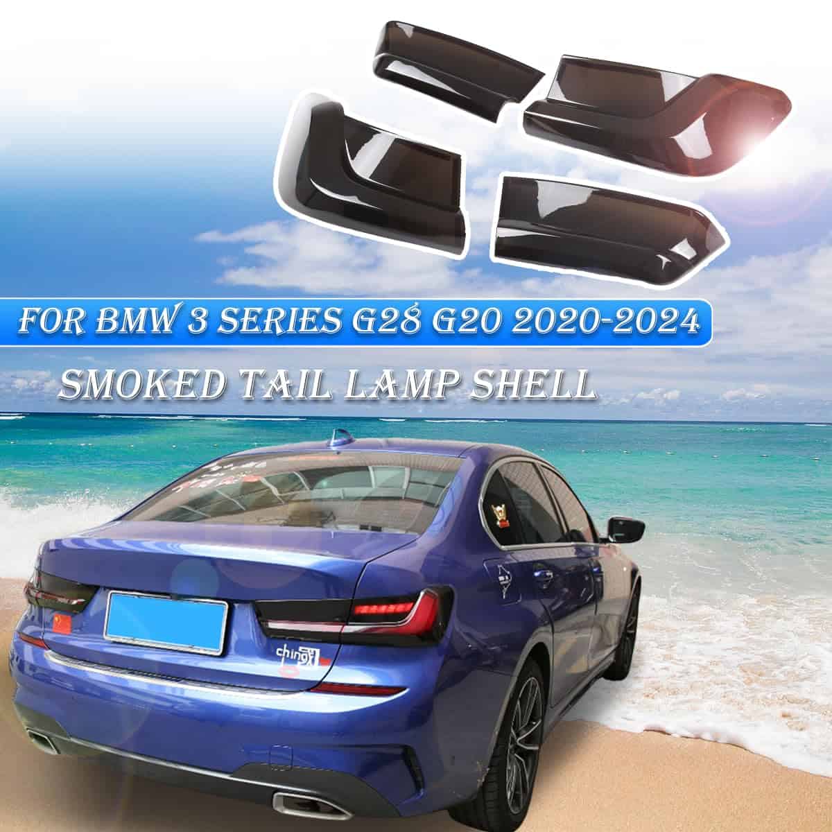 JONKOKO Cubierta de protección de luz trasera ABS negra - Imagen 4