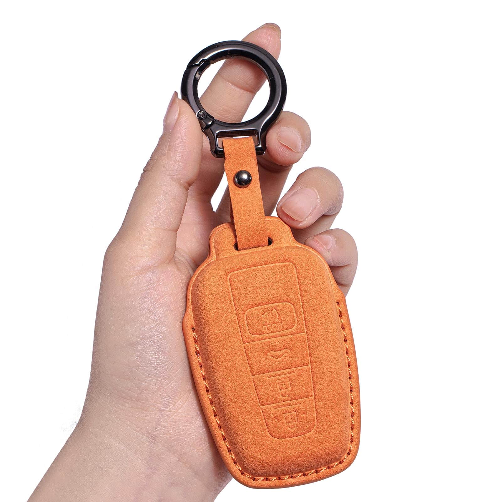 CUIBUKUG Funda de piel genuina para llave de Toyota,