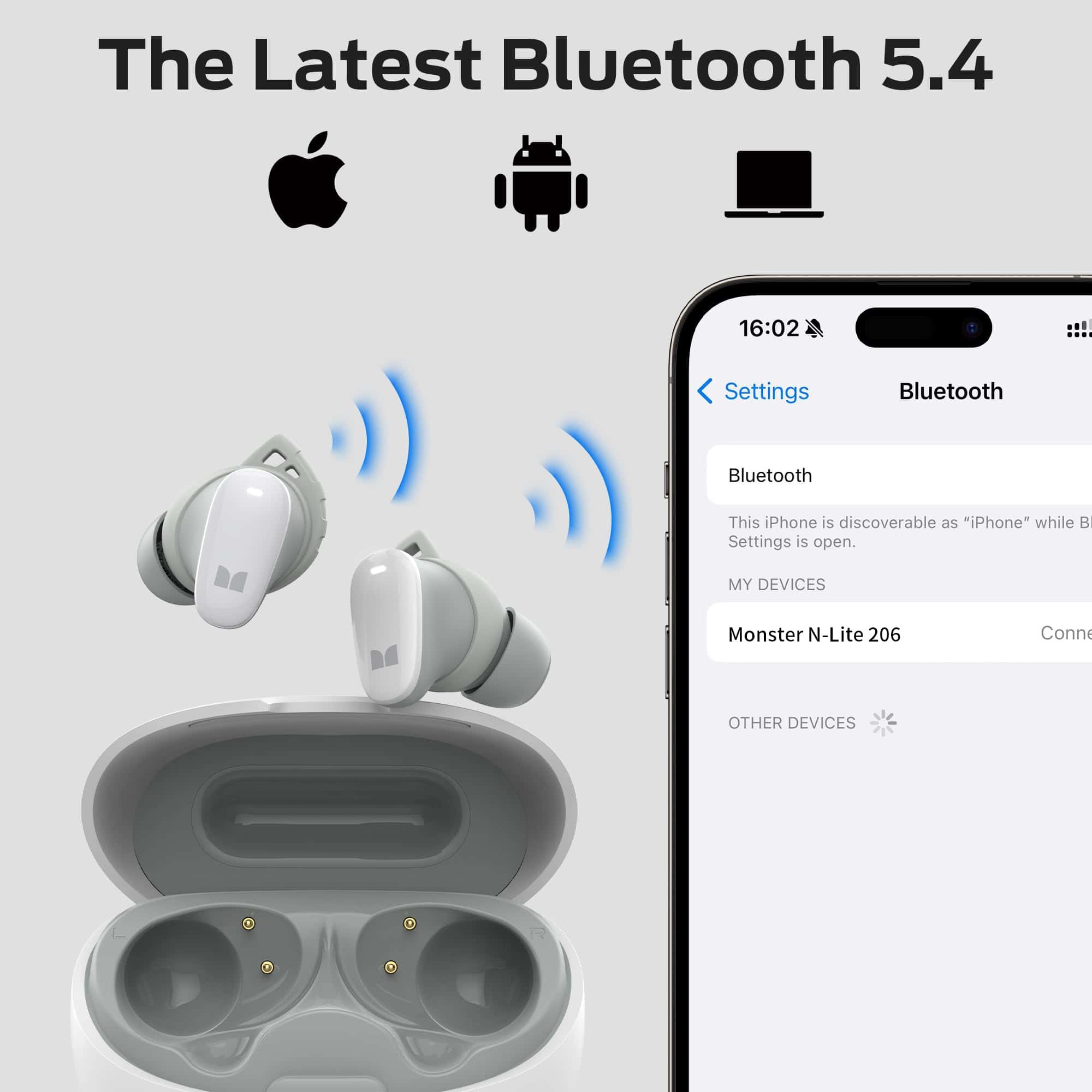 Audífonos Inalámbricos Monster N-Lite 206 Bluetooth, True - Imagen 7