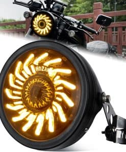 Faros LED de Motocicleta HENGTUAOTO de 7" con DRL en forma