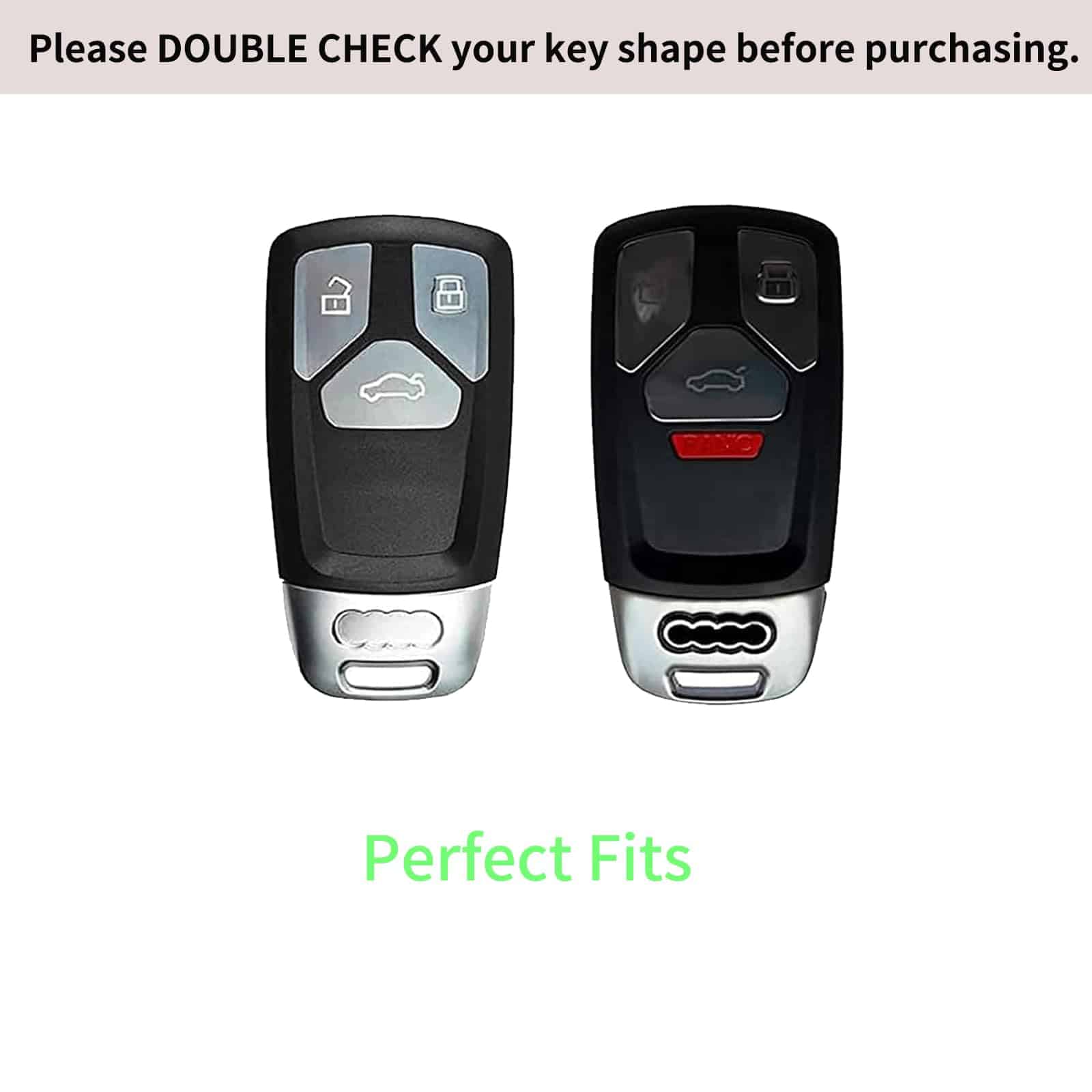 CUIBUKUG Funda de Cuero Genuino para Llave Audi, Compatible - Imagen 4