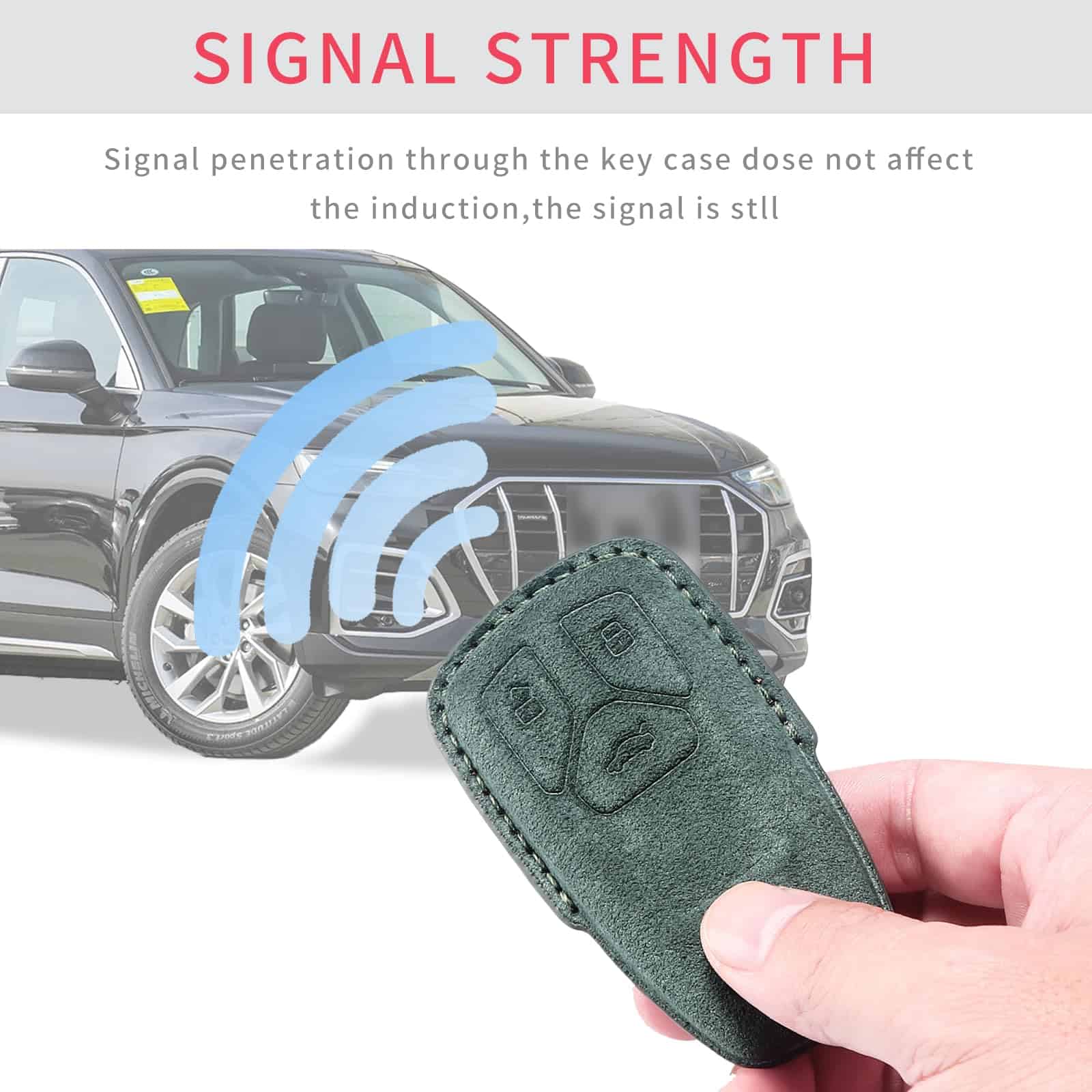 CUIBUKUG Funda de Cuero Genuino para Llave Audi, Compatible - Imagen 7