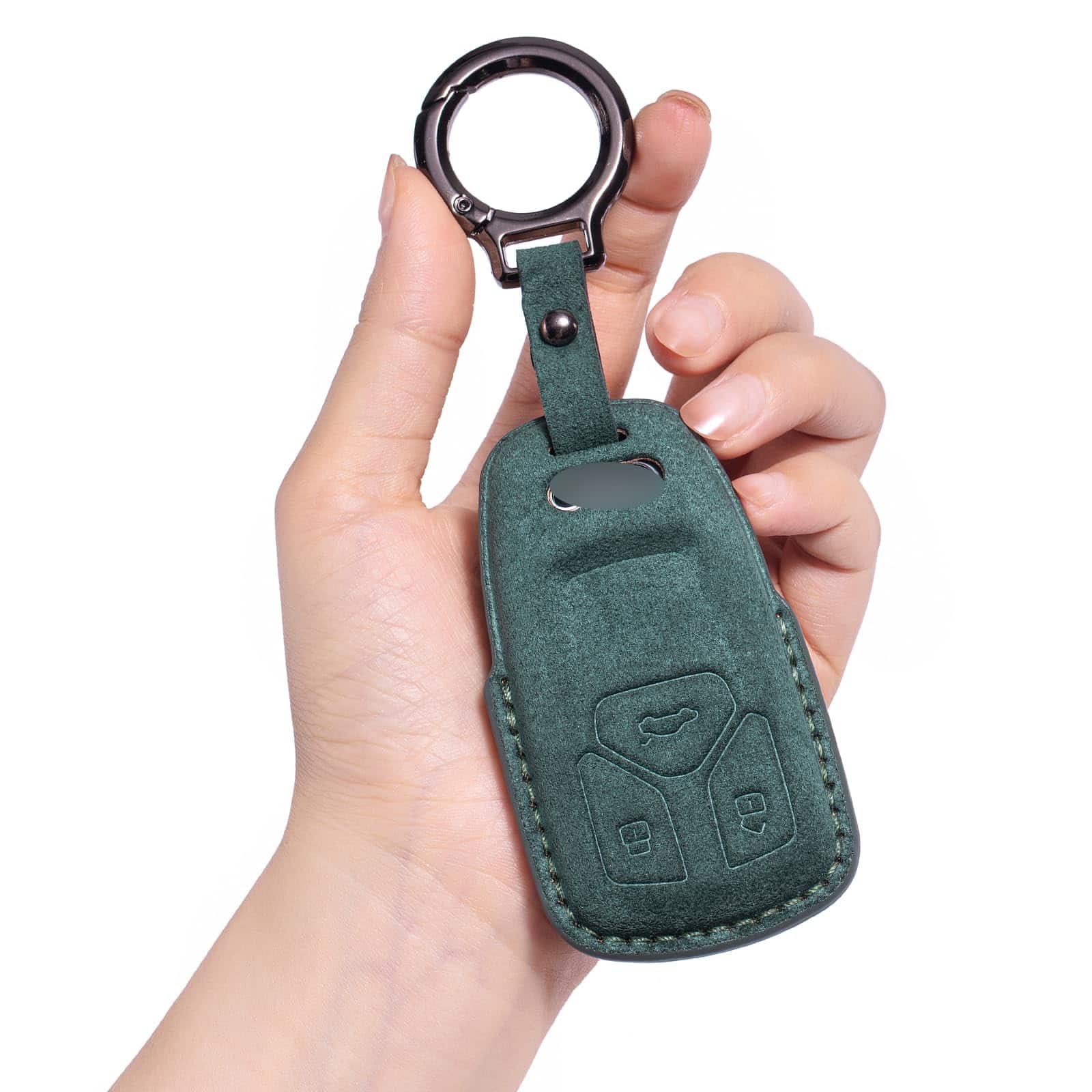 CUIBUKUG Funda de Cuero Genuino para Llave Audi, Compatible