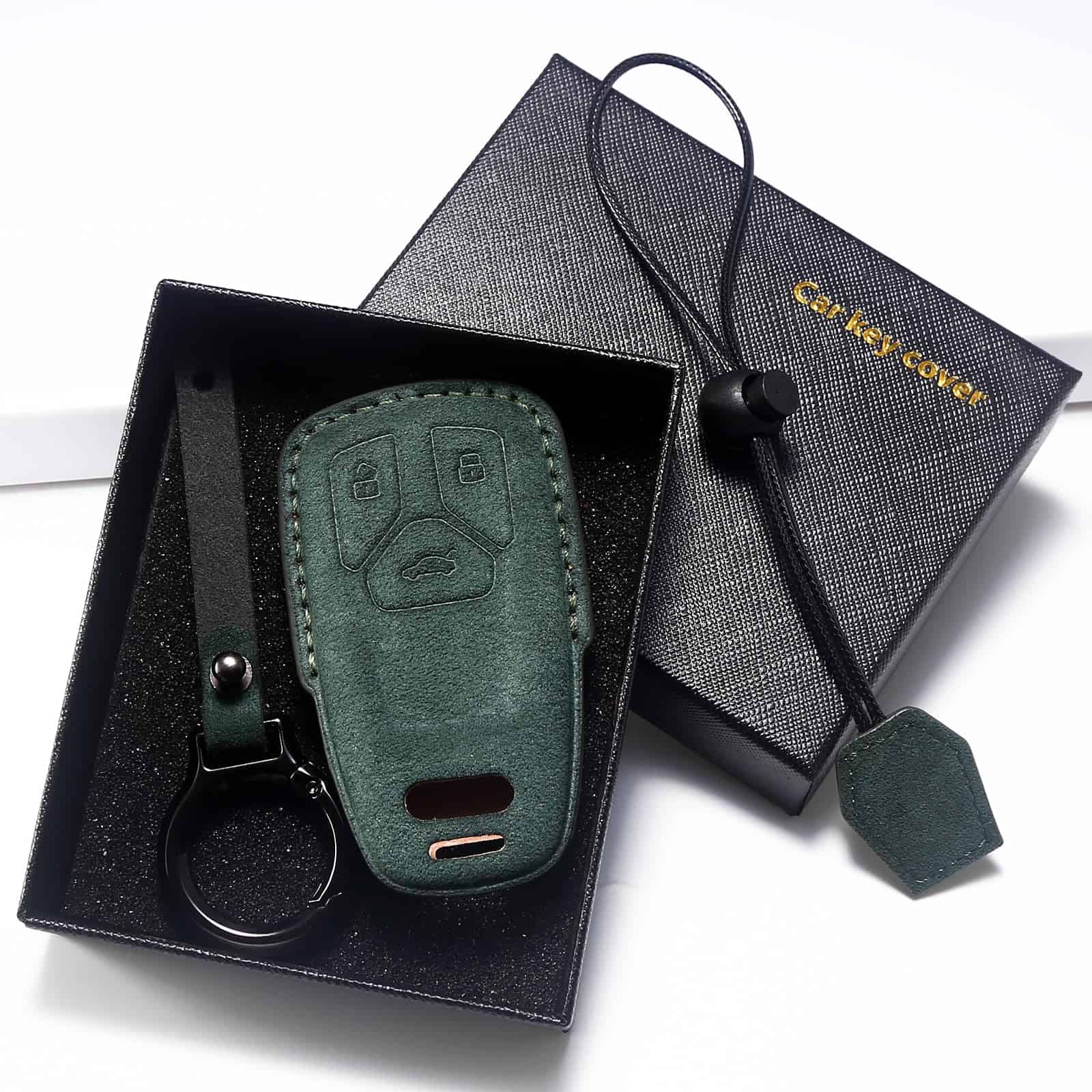 CUIBUKUG Funda de Cuero Genuino para Llave Audi, Compatible - Imagen 3
