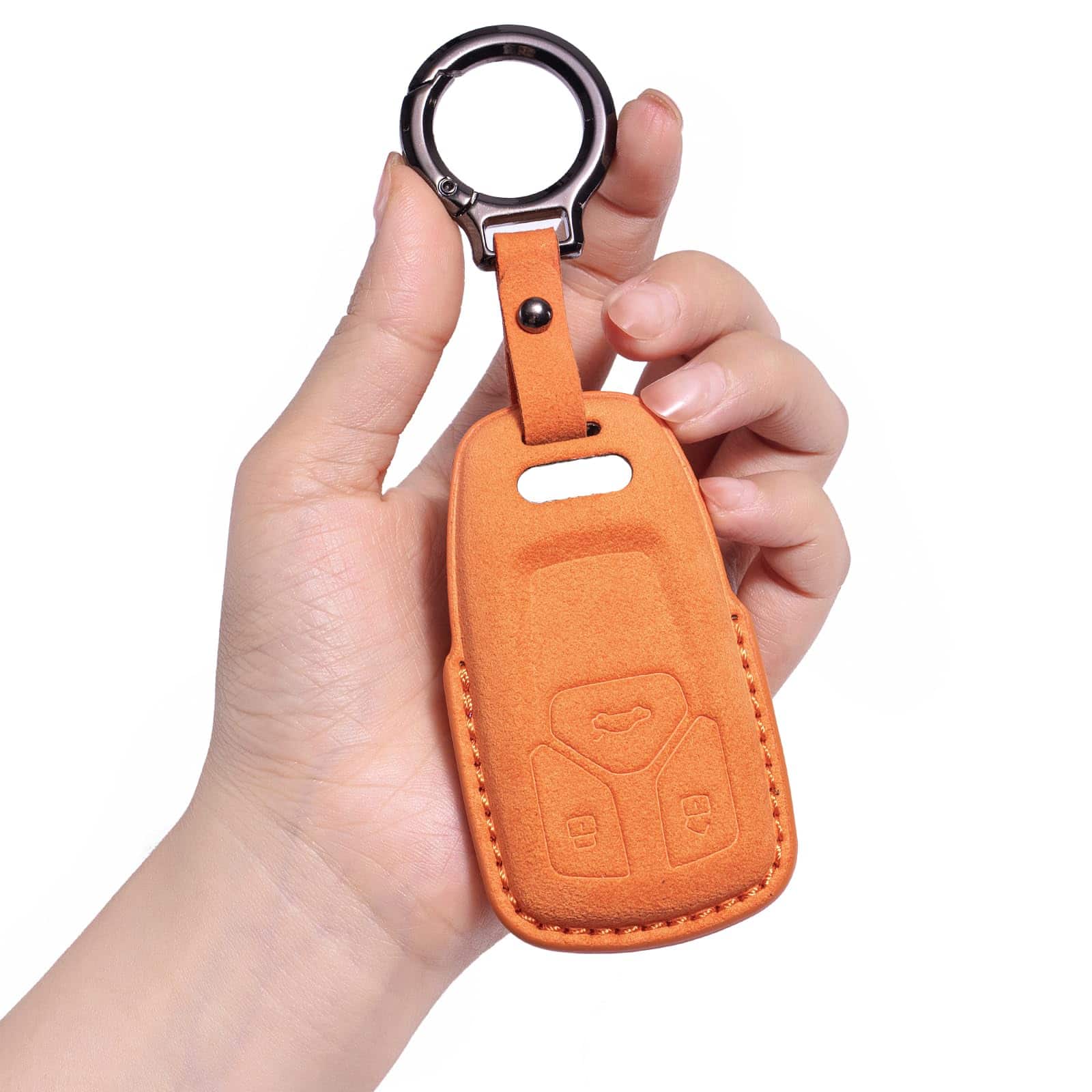 CUIBUKUG para Audi Funda de Cuero Genuino para Llave,