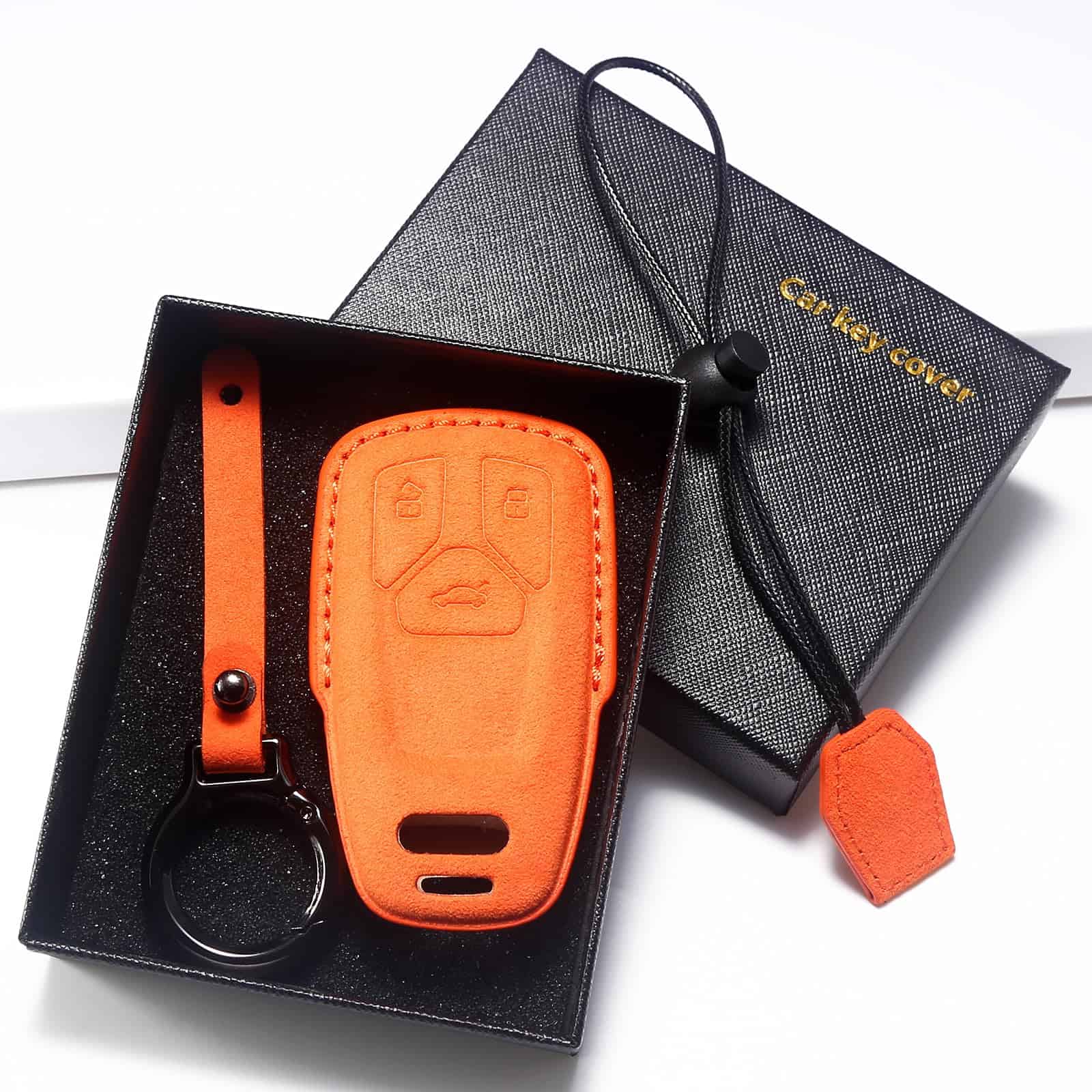 CUIBUKUG para Audi Funda de Cuero Genuino para Llave, - Imagen 3