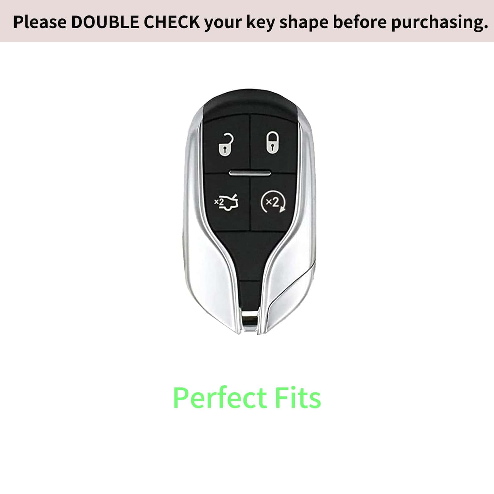 Cubierta de llave de cuero genuino CUIBUKUG para Maserati, - Imagen 4