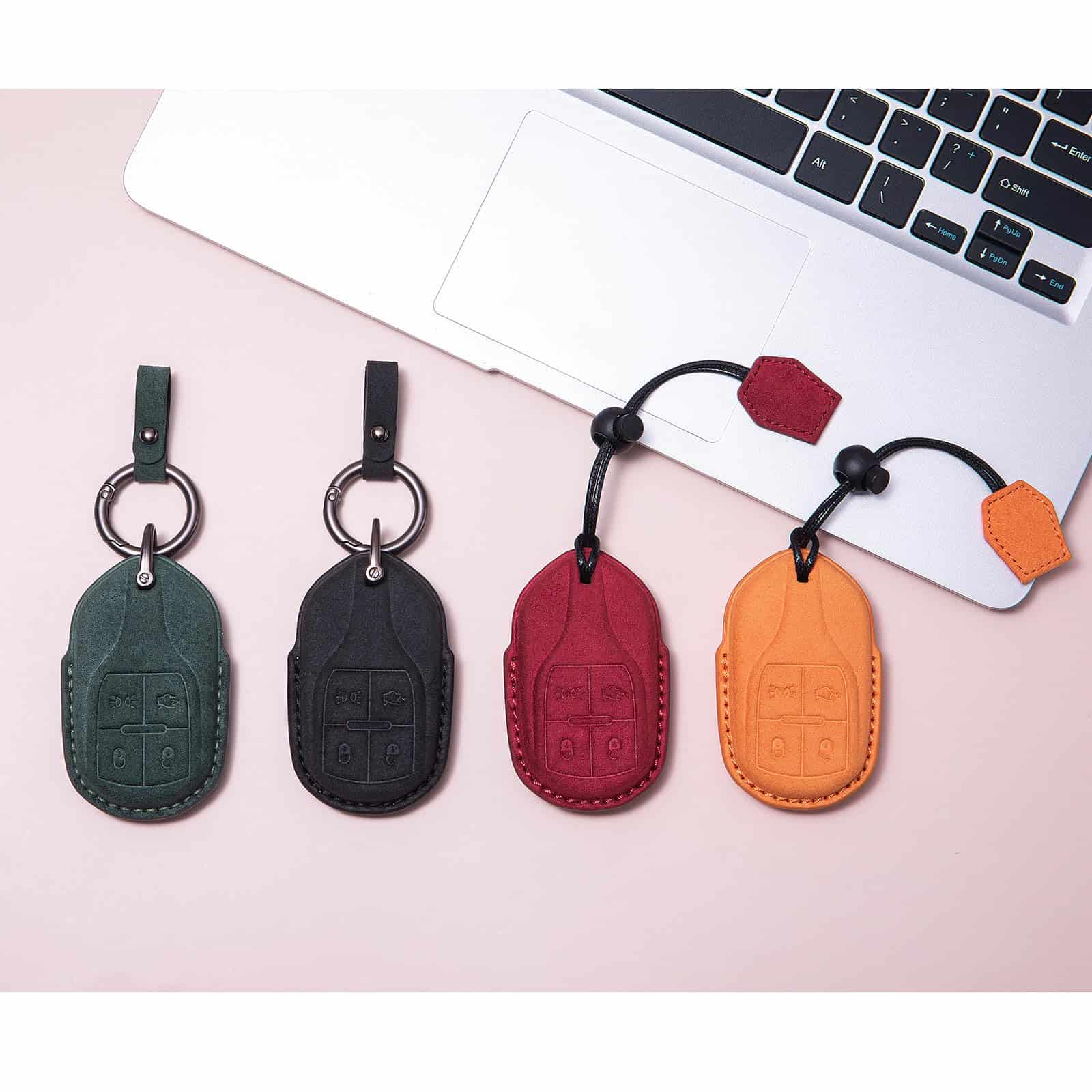 Cubierta de llave de cuero genuino CUIBUKUG para Maserati, - Imagen 7