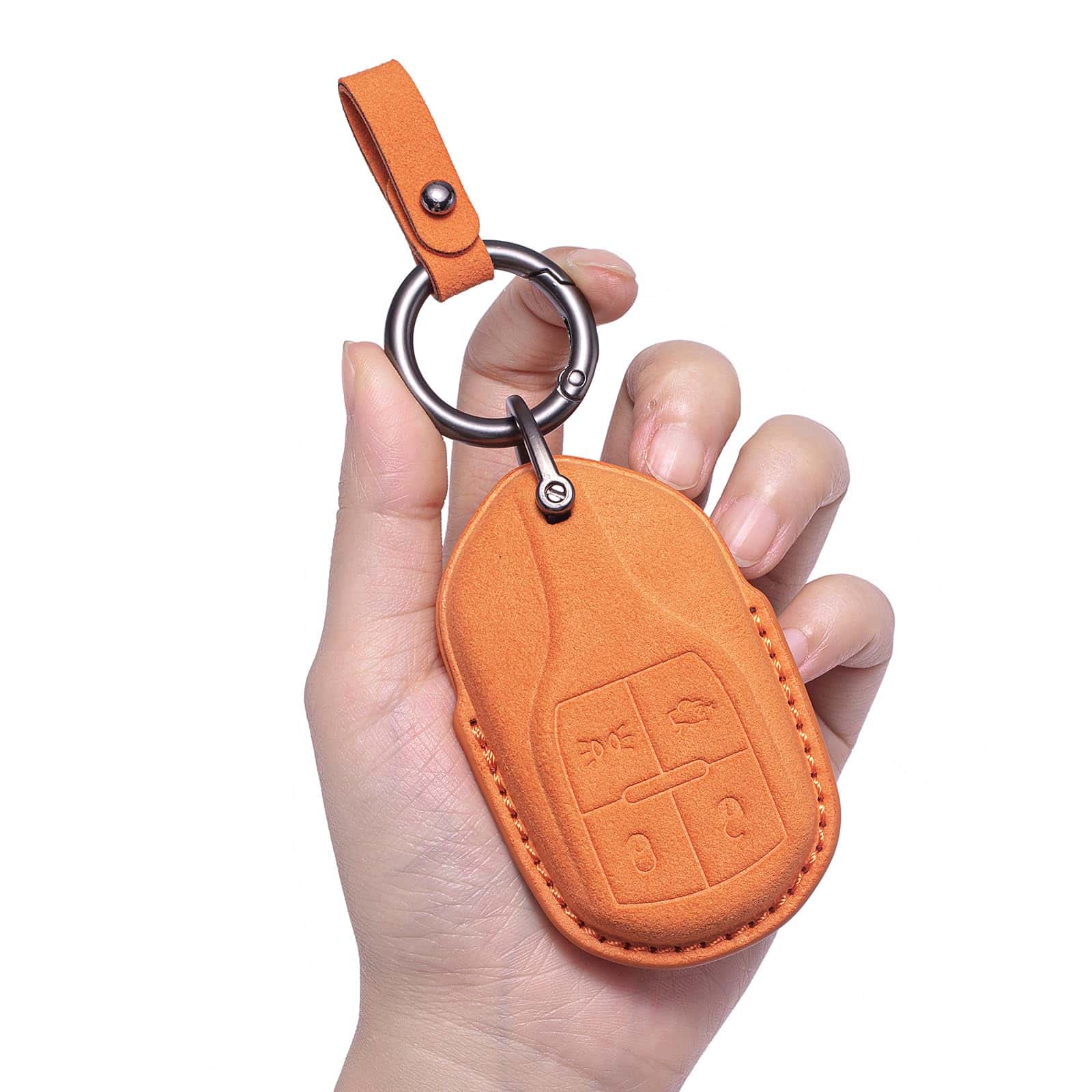 Cubierta de llave de cuero genuino CUIBUKUG para Maserati,