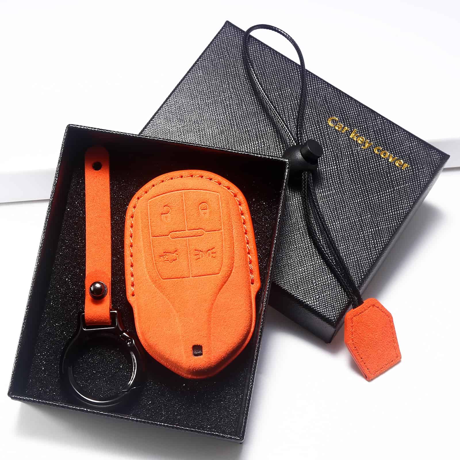 Cubierta de llave de cuero genuino CUIBUKUG para Maserati, - Imagen 3