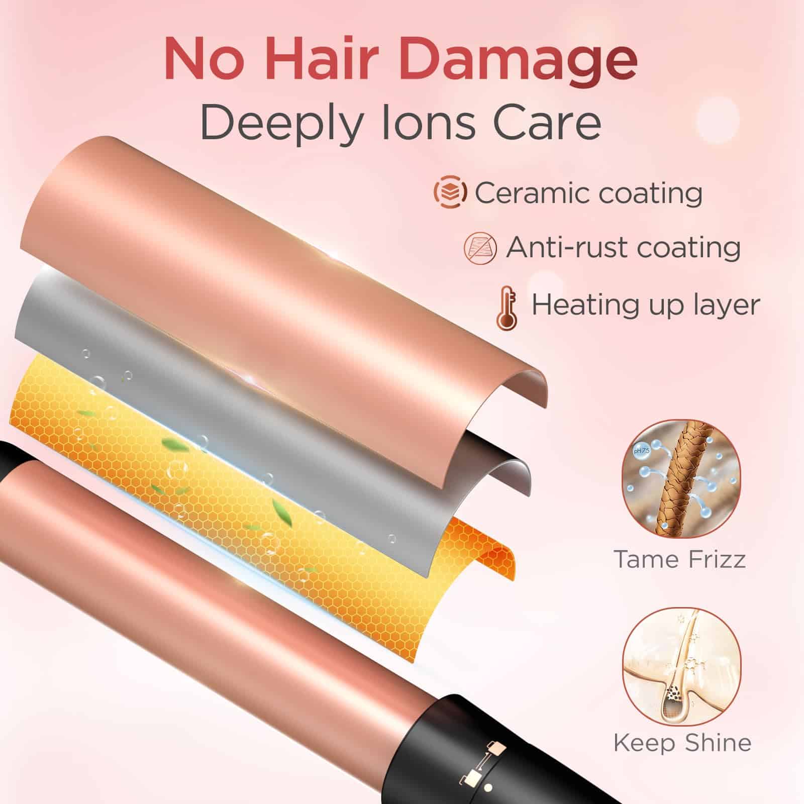 Rizador de Pelo 5 en 1, Set de Rizadores de Pelo con Un - Imagen 5