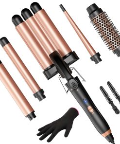 Rizador de Pelo 5 en 1, Set de Rizadores de Pelo con Un