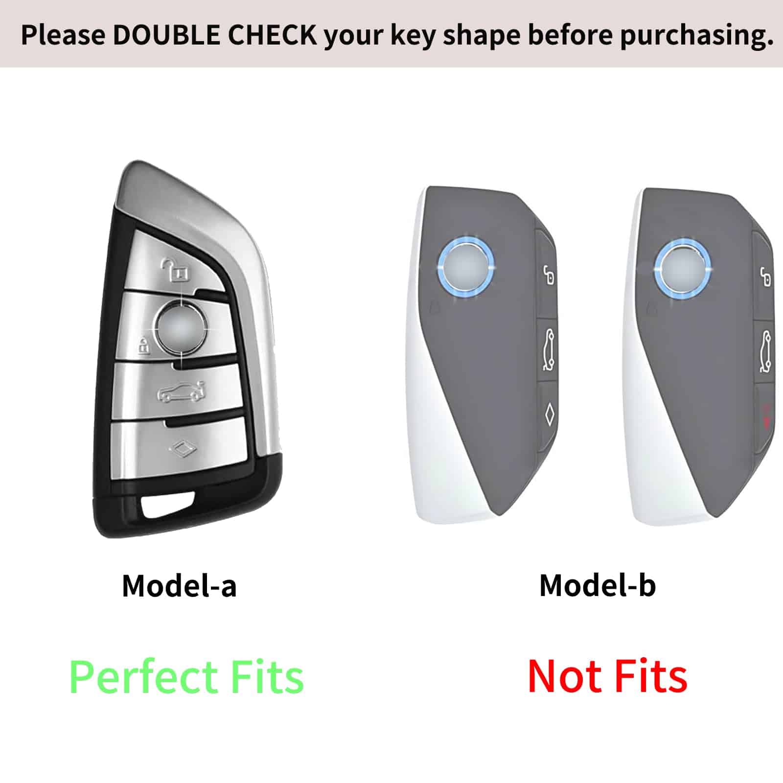 Cubierta de cuero genuino CUIBUKUG para llave de BMW, - Imagen 4