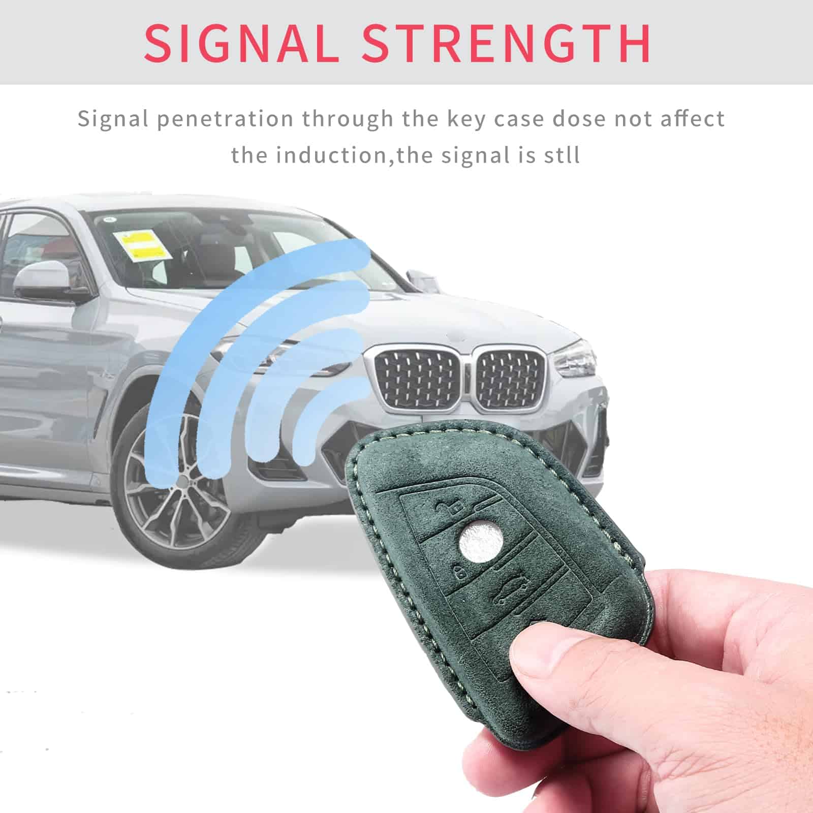 Cubierta de cuero genuino CUIBUKUG para llave de BMW, - Imagen 7